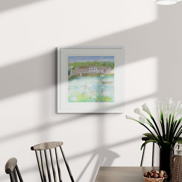 Framed Print - HC250F - Westie In The Boat Medium Framed Print - Westie In The Boat Med Framed Print - Whistlefish