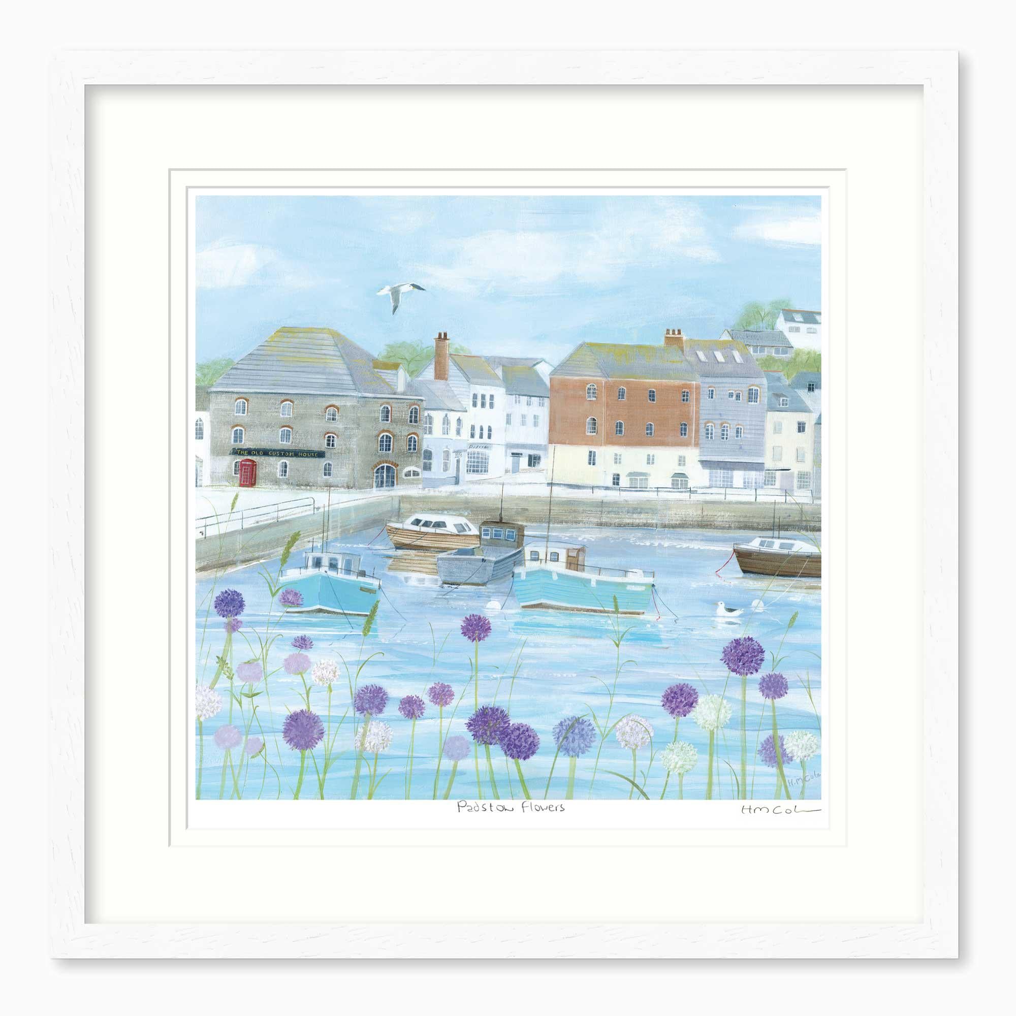 Framed Print-HC313F - Padstow Flowers Framed Print-Hannah Cole