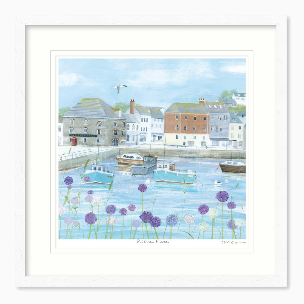 Framed Print-HC313F - Padstow Flowers Framed Print-Hannah Cole