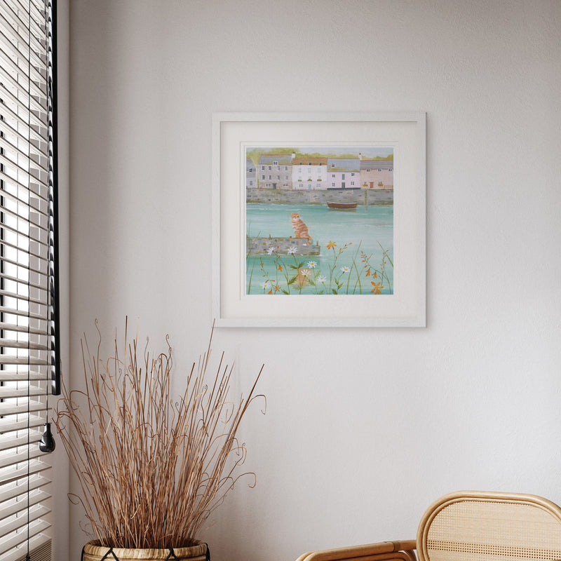 Framed Print - HC316F - Harbour Wall Framed Print - Harbour Wall Framed Print - Whistlefish