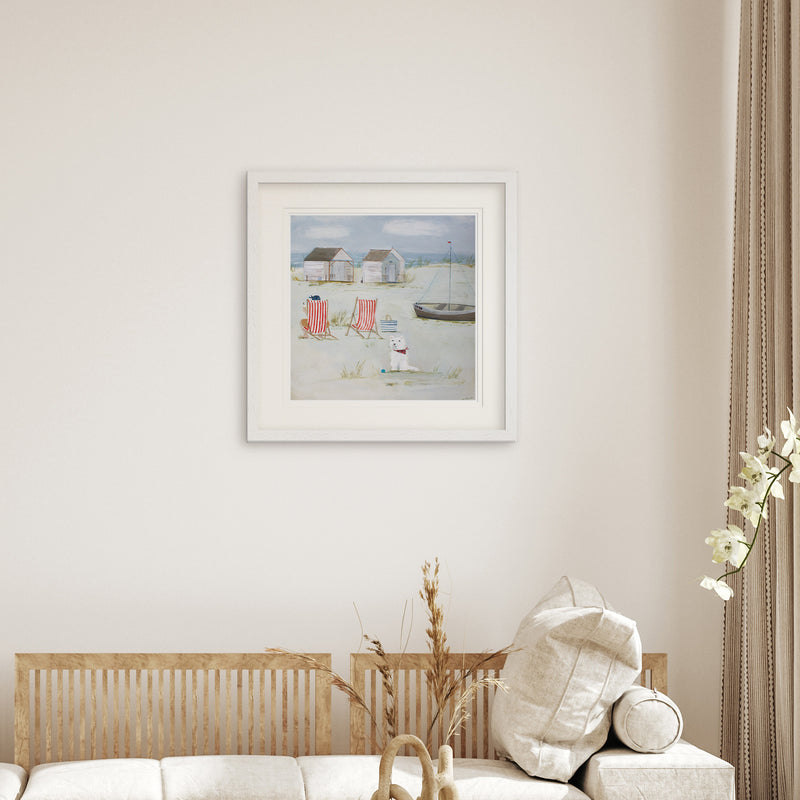 Framed Print - HC319F - Westie On The Dunes Framed Print - Westie On The Dunes Framed Print - Whistlefish