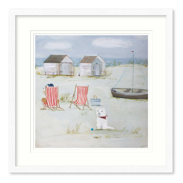 Framed Print - HC319F - Westie On The Dunes Framed Print - Westie On The Dunes Framed Print - Whistlefish