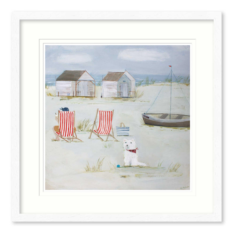 Framed Print - HC319F - Westie On The Dunes Framed Print - Westie On The Dunes Framed Print - Whistlefish