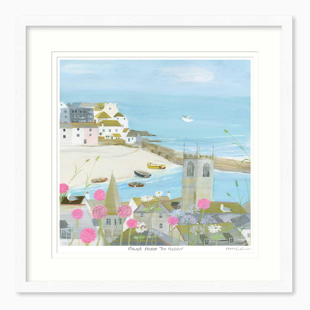 Framed Print-HC327F - Above The Harbour Framed Print-Hannah Cole