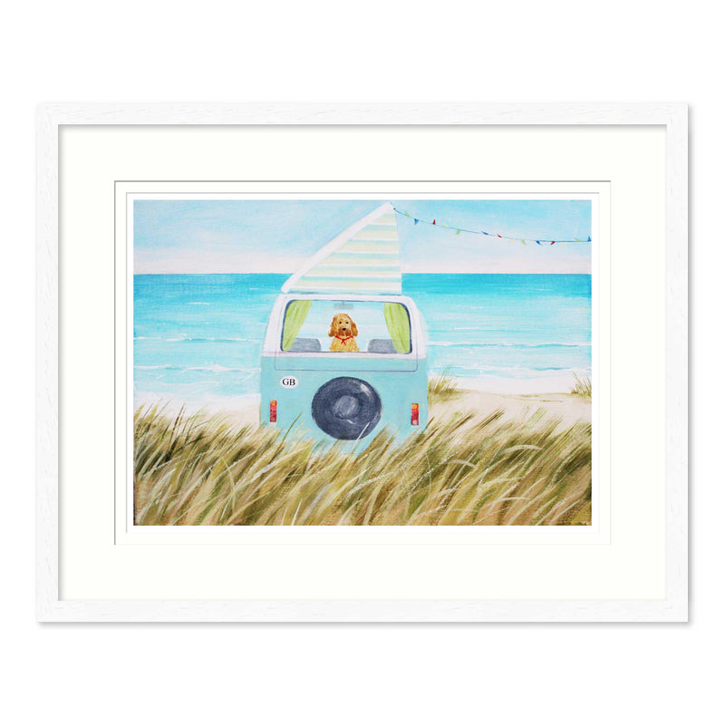 Framed Print - HC337F - Camper Dog Framed Print - Camper Dog Framed Print - Whistlefish