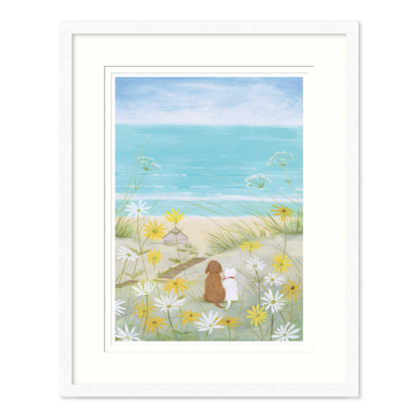 Framed Print - HC339F - Dogs & Daisies Framed Print - Dogs & Daisies Framed Print - Whistlefish