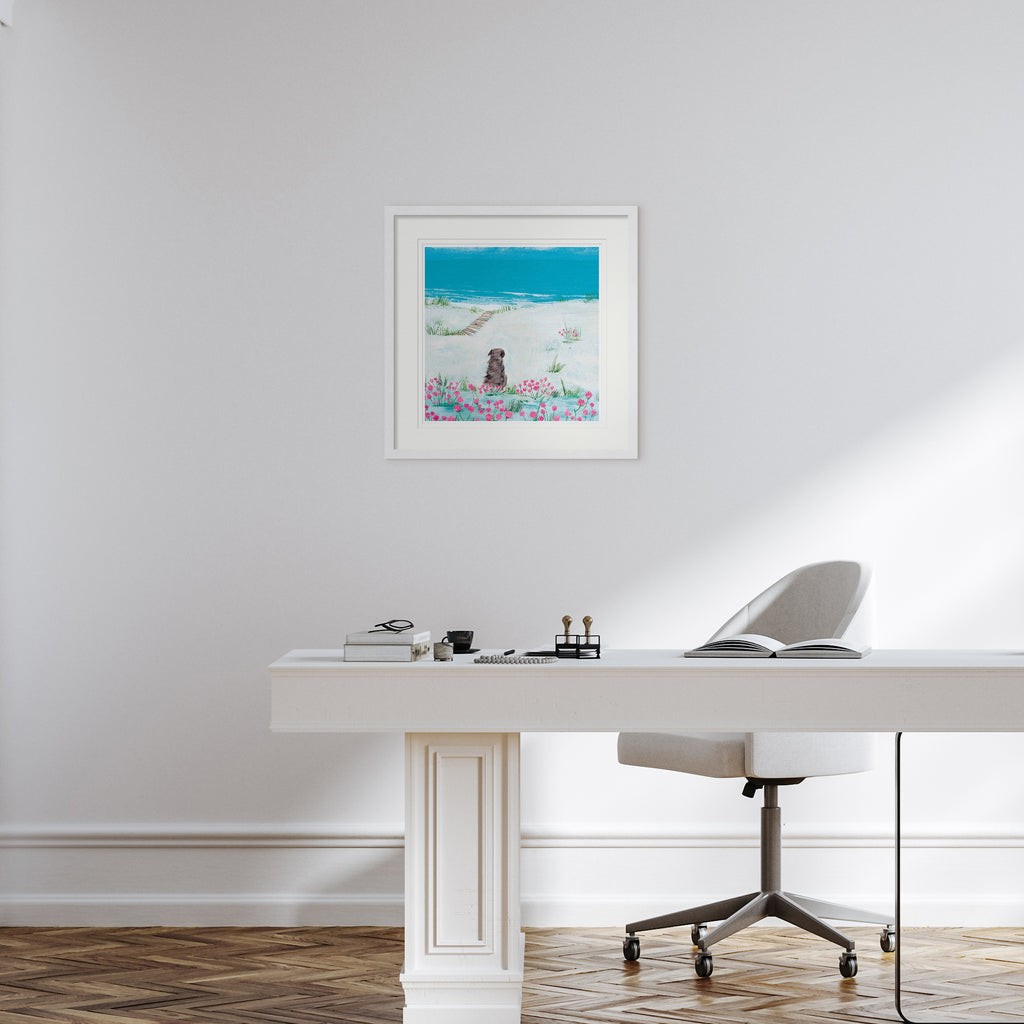 Framed Print-HC360F - Sea Pinks Small Framed Print-Hannah Cole