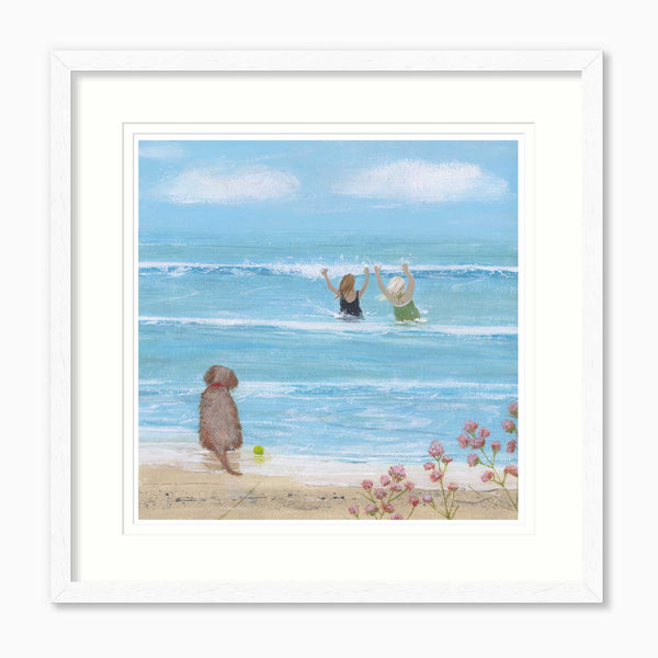 Framed Print-HC370F - Two Swimmers Framed Print-Hannah Cole