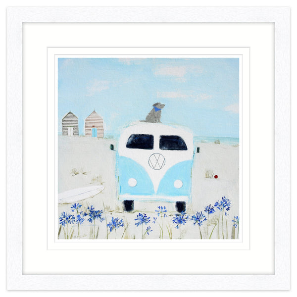 Framed Print-HC76F - Blue Camper-Whistlefish