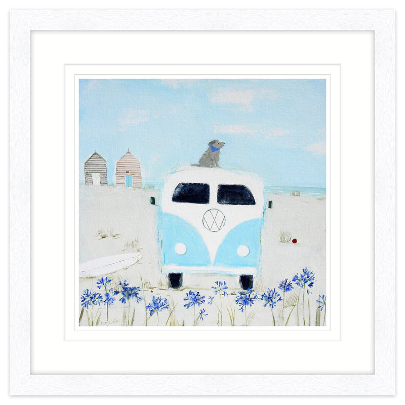 Framed Print-HC76F - Blue Camper-Whistlefish
