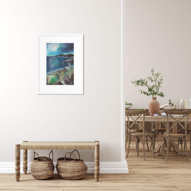 Framed Print-HCL34F - Craggy Shore Framed Print-Whistlefish