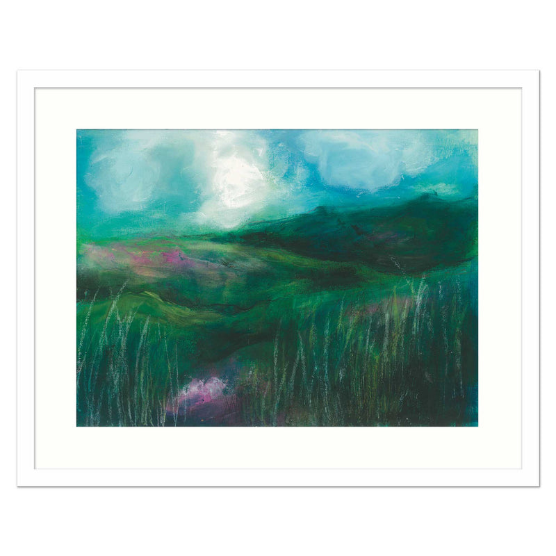 Framed Print-HCL48F - Heather Hills Medium Framed Print-Whistlefish