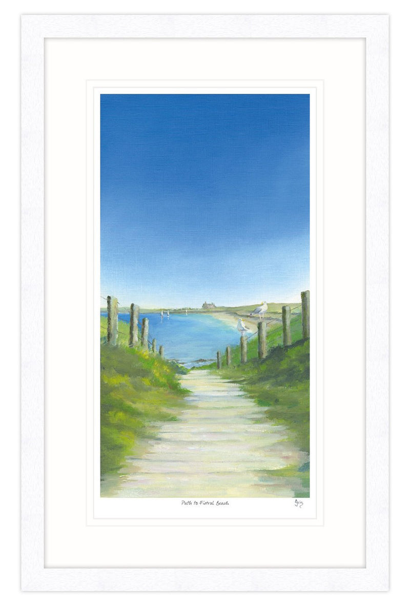 Framed Print-IC101F - Path To Fistral Beach Framed Print-Whistlefish