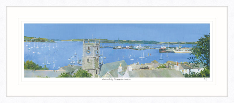 Framed Print-IC102F - Overlooking Falmouth Harbour Framed Print-Whistlefish
