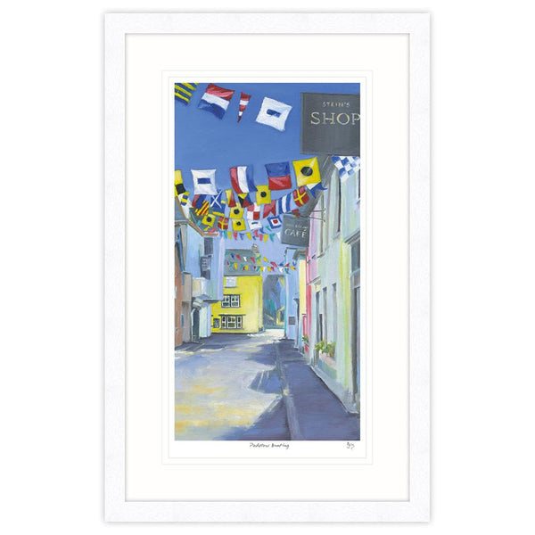Framed Print-IC111F - Padstow Bunting Framed Print-Whistlefish
