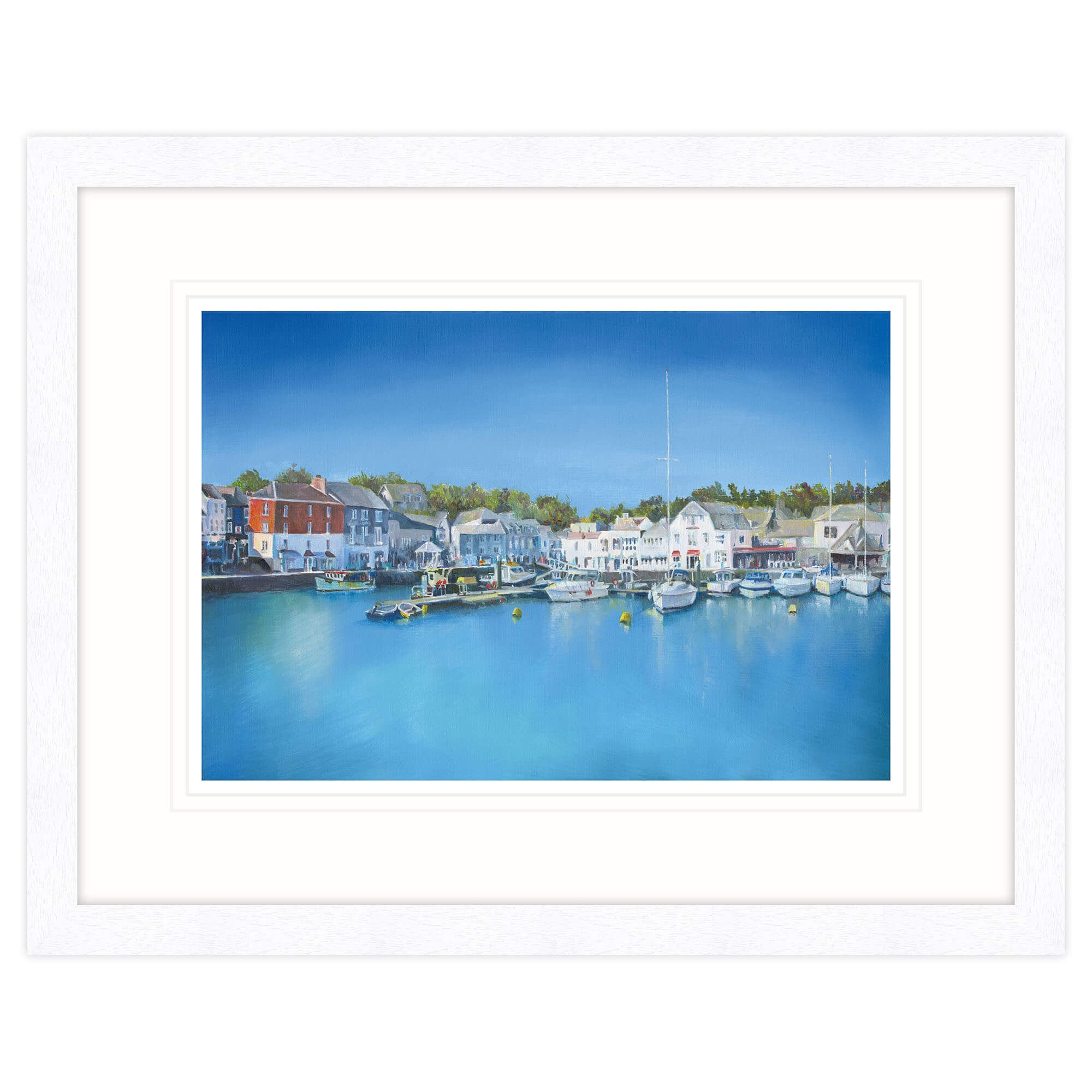 Framed Print-IC119F - Padstow Inner Harbour Framed Art Print-Whistlefish