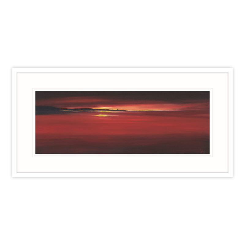 Framed Print - IC217F - Red Dawn Perranuthnoe Framed Print - Red Dawn Perranuthnoe Framed Print by Iris Clelford - Whistlefish