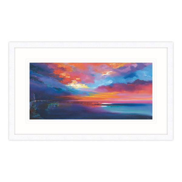 Framed Print-IC232F - Porthleven Sunset Framed Print-Whistlefish