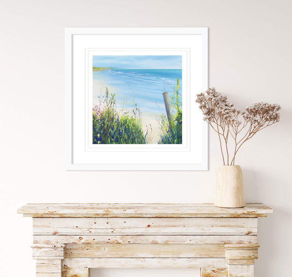 Framed Print-IC264F - Coast Path to Perranuthnoe Framed Print-Whistlefish