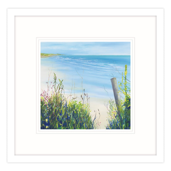 Framed Print-IC264F - Coast Path to Perranuthnoe Framed Print-Whistlefish