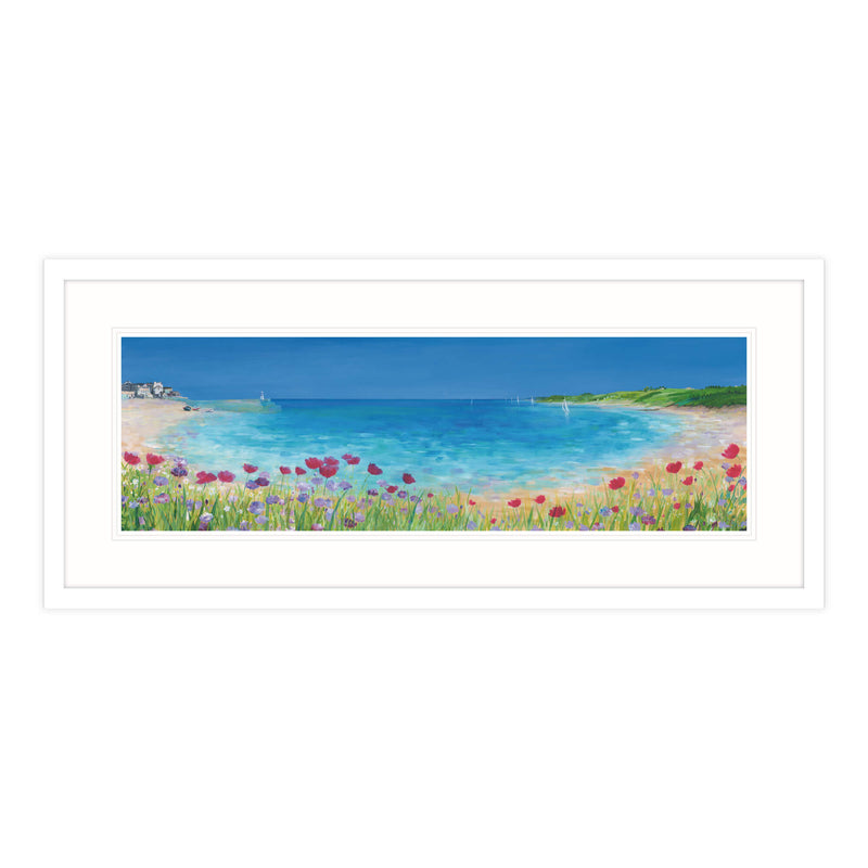 Framed Print - IC266F - St Ives Bouquet Medium Framed Print - St Ives Summer Bouquet Medium Framed Print by Iris Clelford - Whistlefish