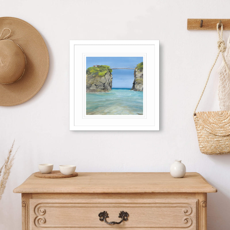 Framed Print-IC41F - Towan Bridge Framed-Whistlefish