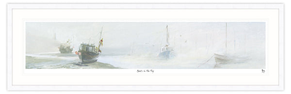 Framed Print-IC79F - Boats in the Fog Framed Print-Whistlefish