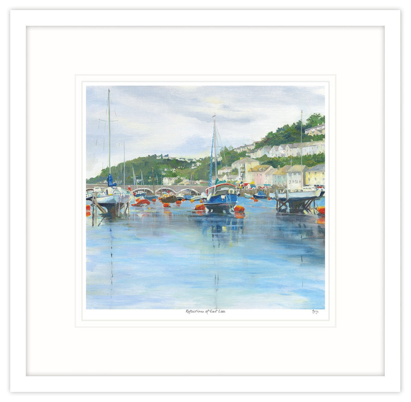 Reflections Of East, Looe Framed Print