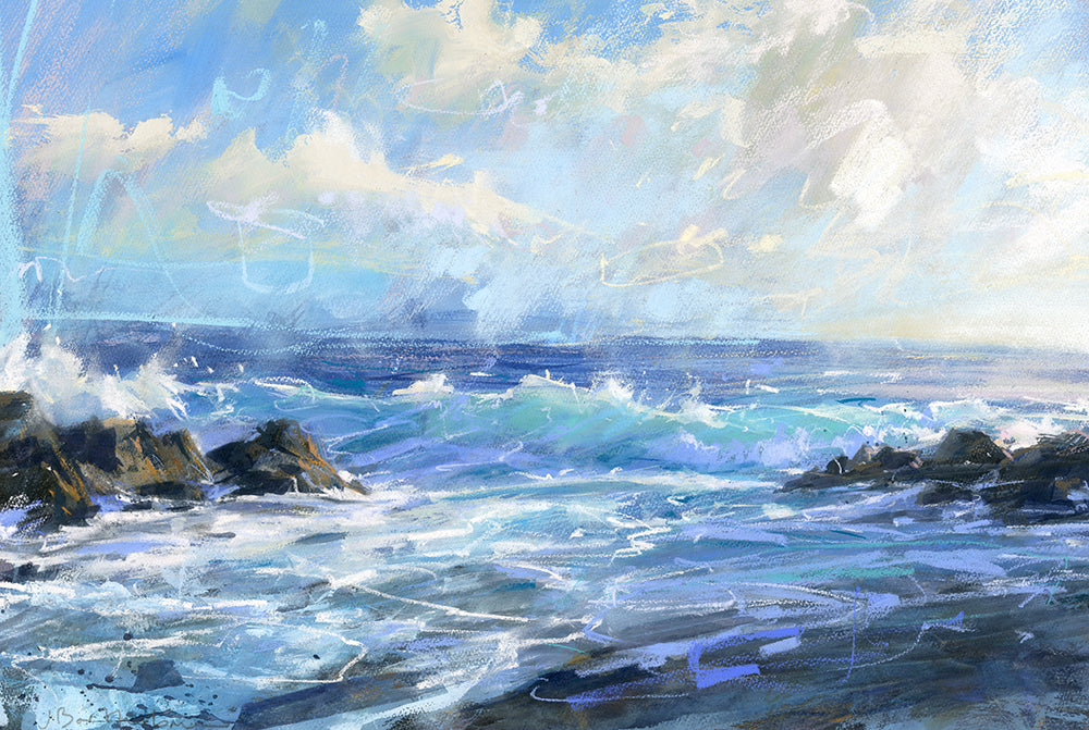 Framed Print-JBPA-BSB-103F - Big Sky, Big Surf Framed Print-James Bartholomew