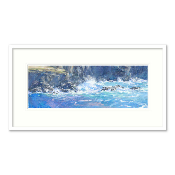 Framed Print-BART123F - Heavy seas in the cove-Whistlefish