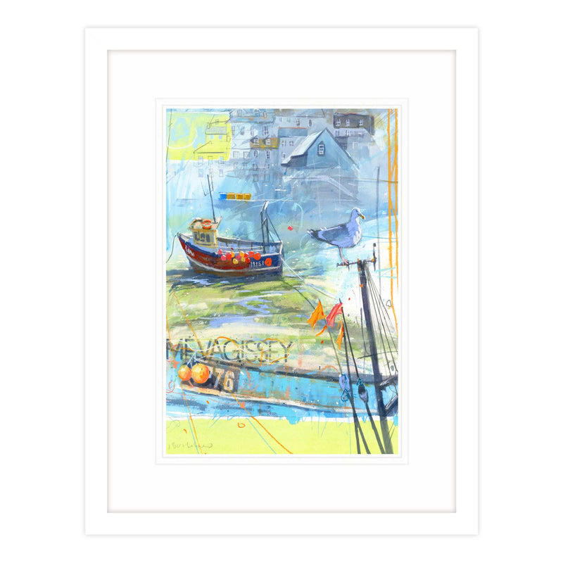 Framed Print-BART132F - Mevagissey Montage Large Framed Print-Whistlefish