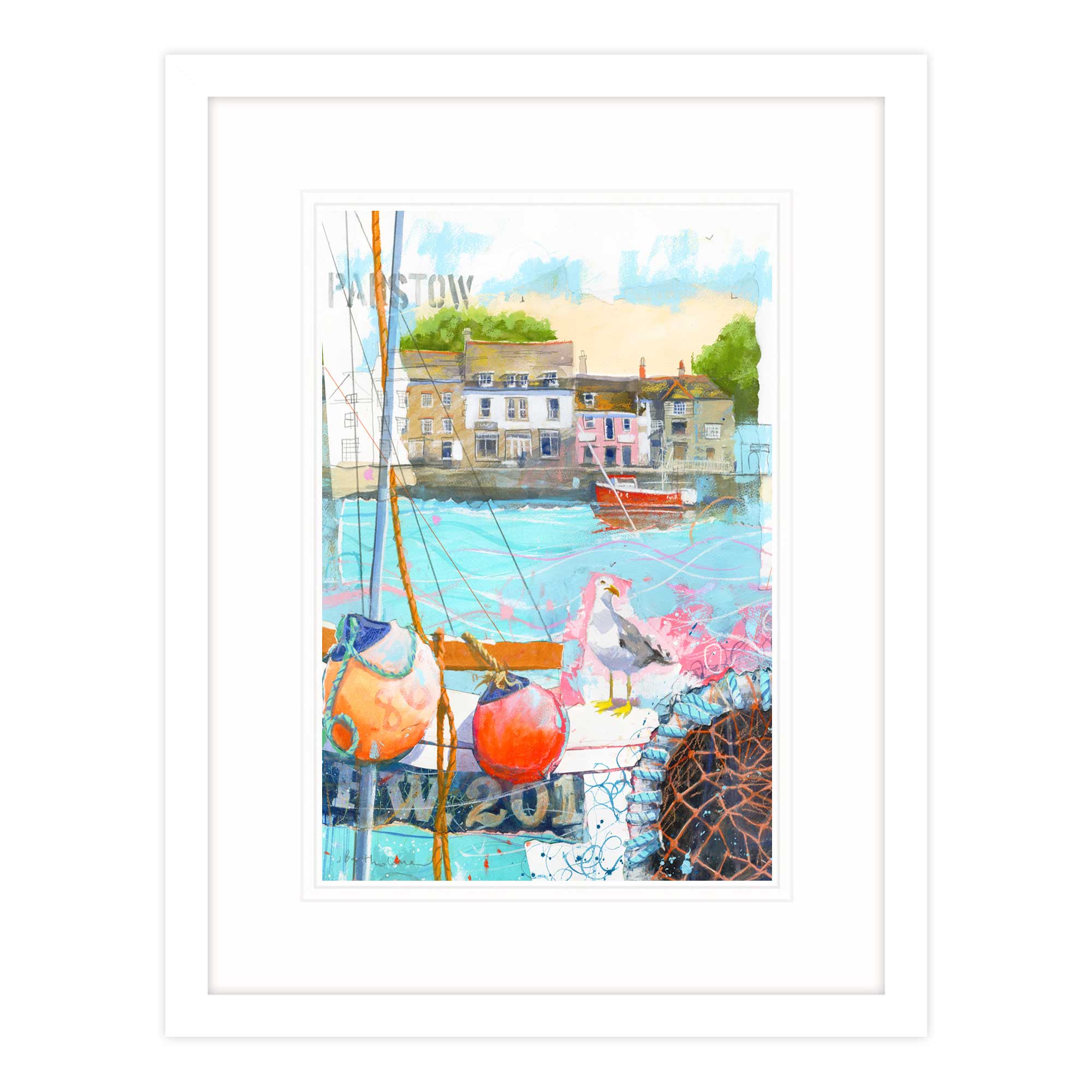 Framed Print-BART133F - Padstow Montage Large Framed Print-Whistlefish