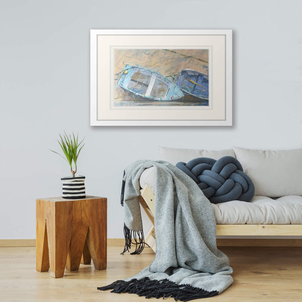Framed Print-BART02F - Quayside Boats St Ives-Whistlefish