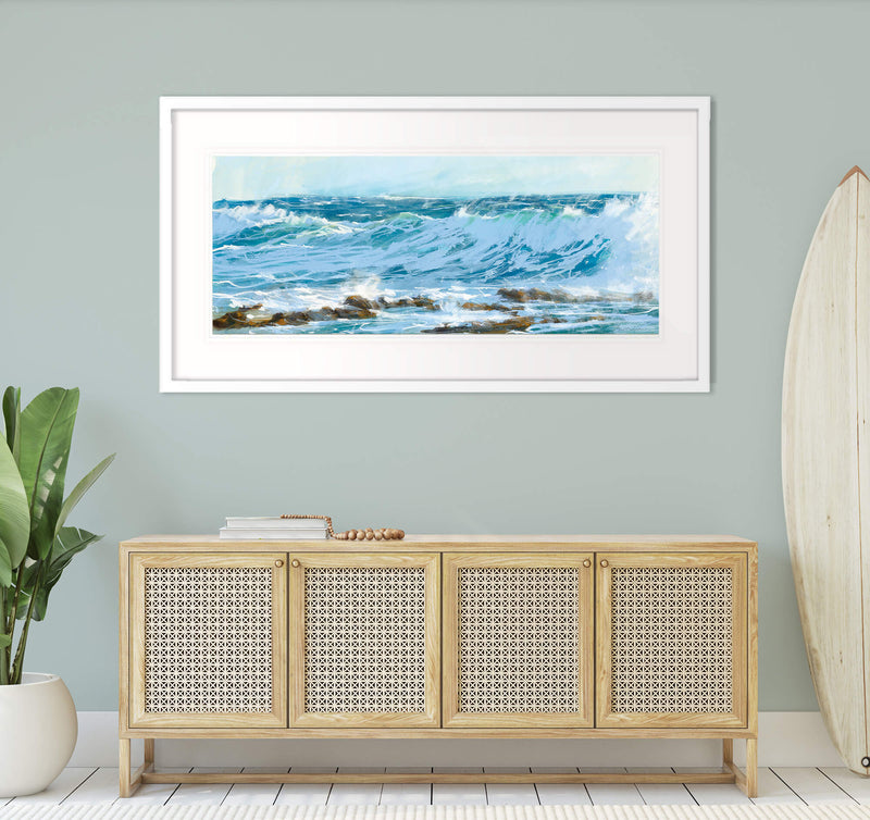 Framed Print-BART85F - Reef Breaker Framed Print-Whistlefish