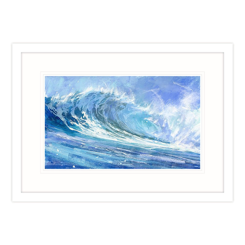 Framed Print-BART93F - Windward Breaker 2 Framed Print-Whistlefish