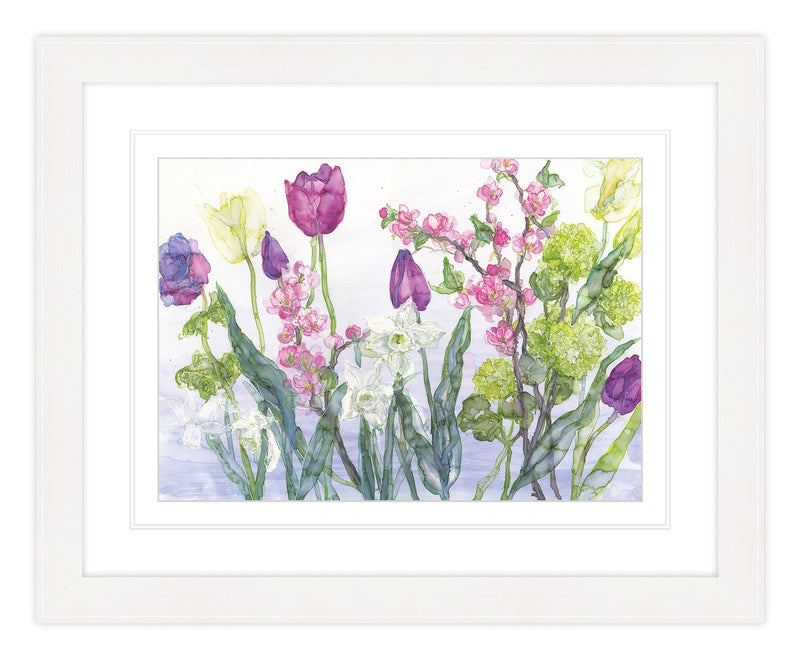 Framed Print-JT09F - Tulip & Blossom Framed Print-Whistlefish