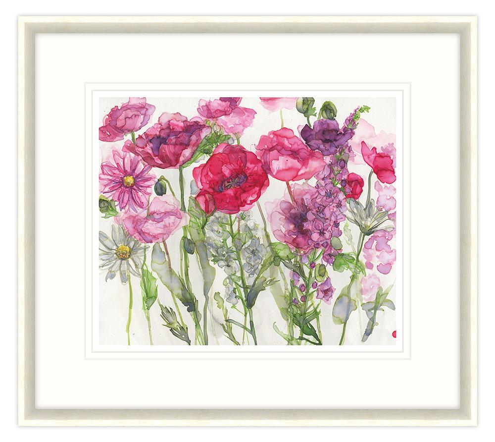 Framed Print-JT23F - Poppies, Verbascum & Daises Framed Print-Whistlefish