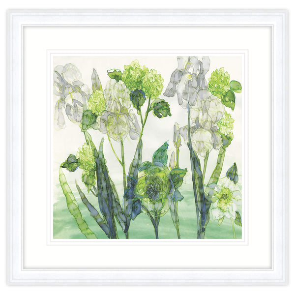 Framed Print-JT54F - Iris, Hellebore & Viburnum Framed Print-Whistlefish