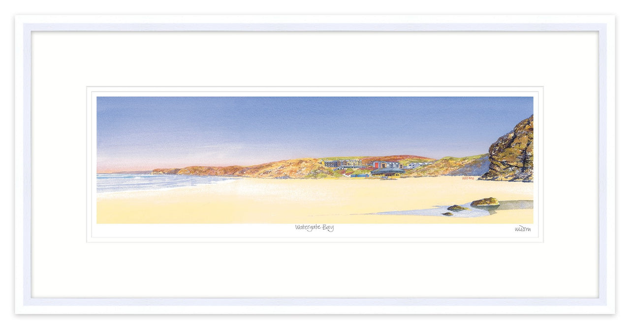Framed Print-JW178F - Watergate Bay Framed-Whistlefish