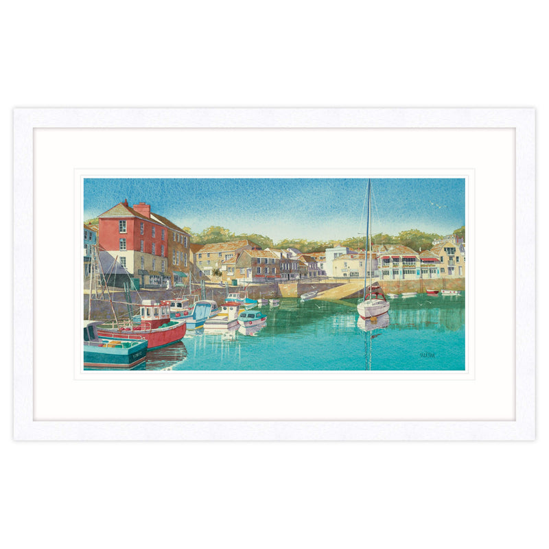 Framed Print-JW248F - Summer Days, Padstow Framed Print-Whistlefish