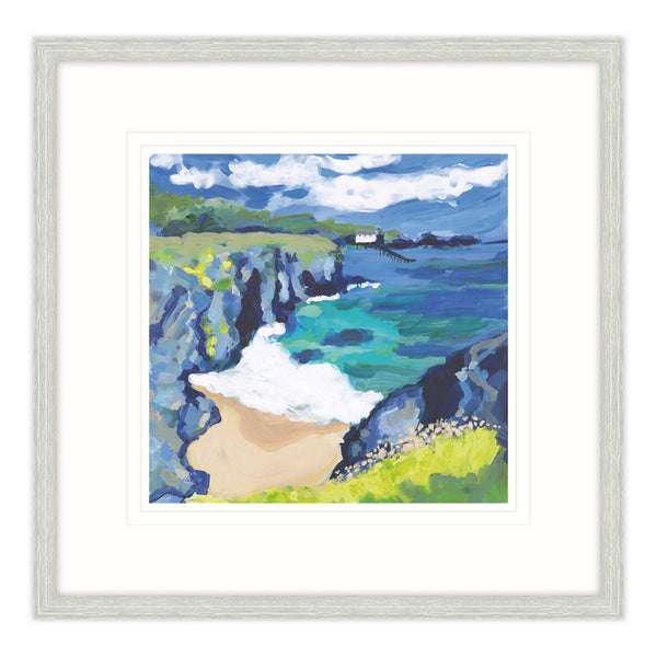Framed Print-LMI04F - Breakers in the Cove-Whistlefish