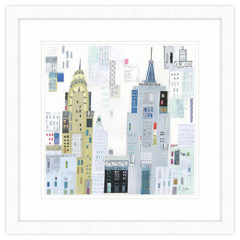 Framed Print-LP129F - Empire State New York Framed Art Print-Whistlefish