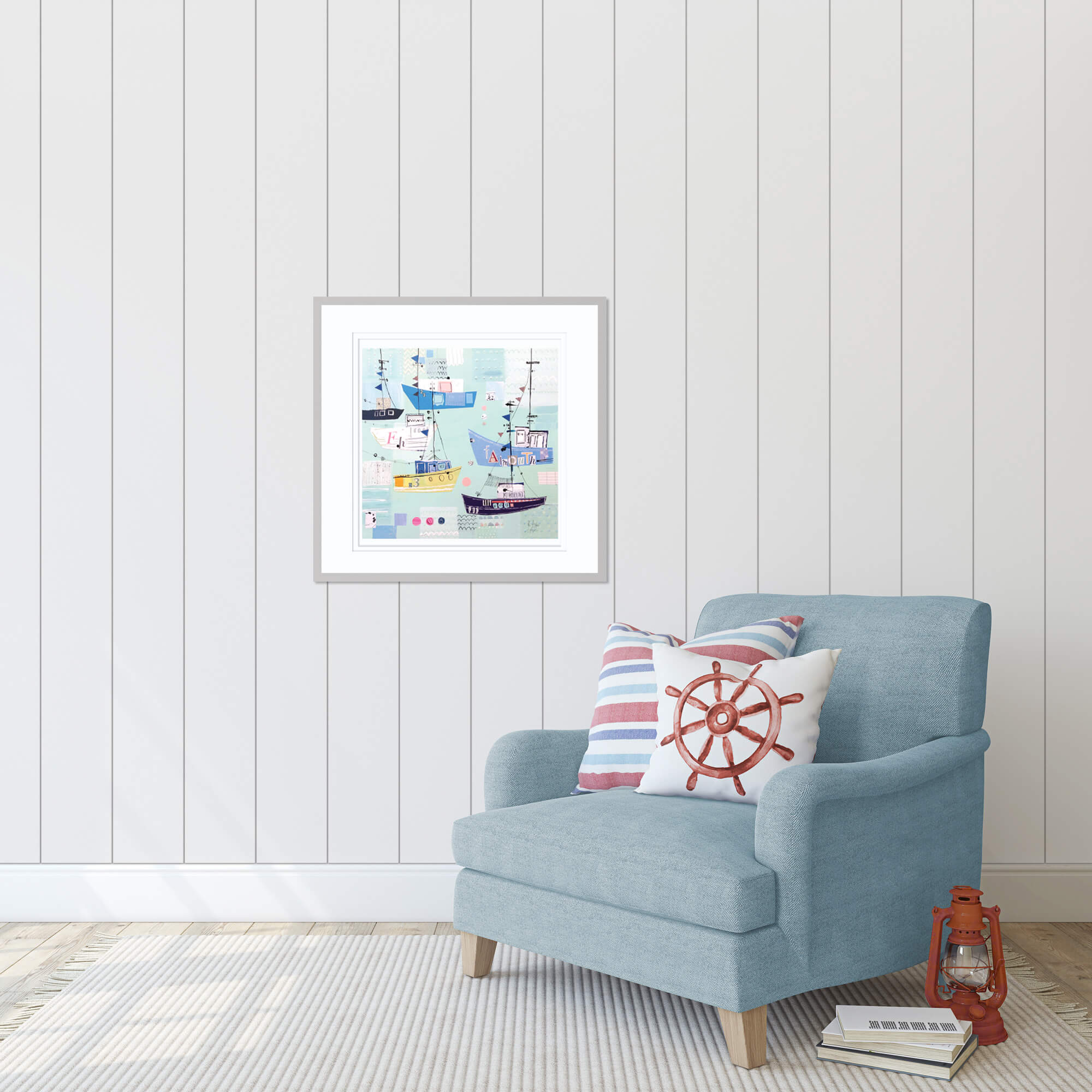 Framed Print-LP132F - Falmouth Boats Framed Print-Whistlefish