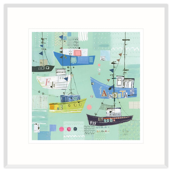 Framed Print-LP132F - Falmouth Boats Framed Print-Whistlefish