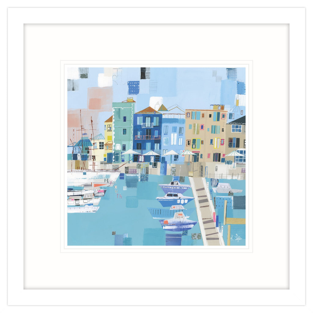 Framed Print-LP156F - Plymouth Patchwork Framed Print-Whistlefish