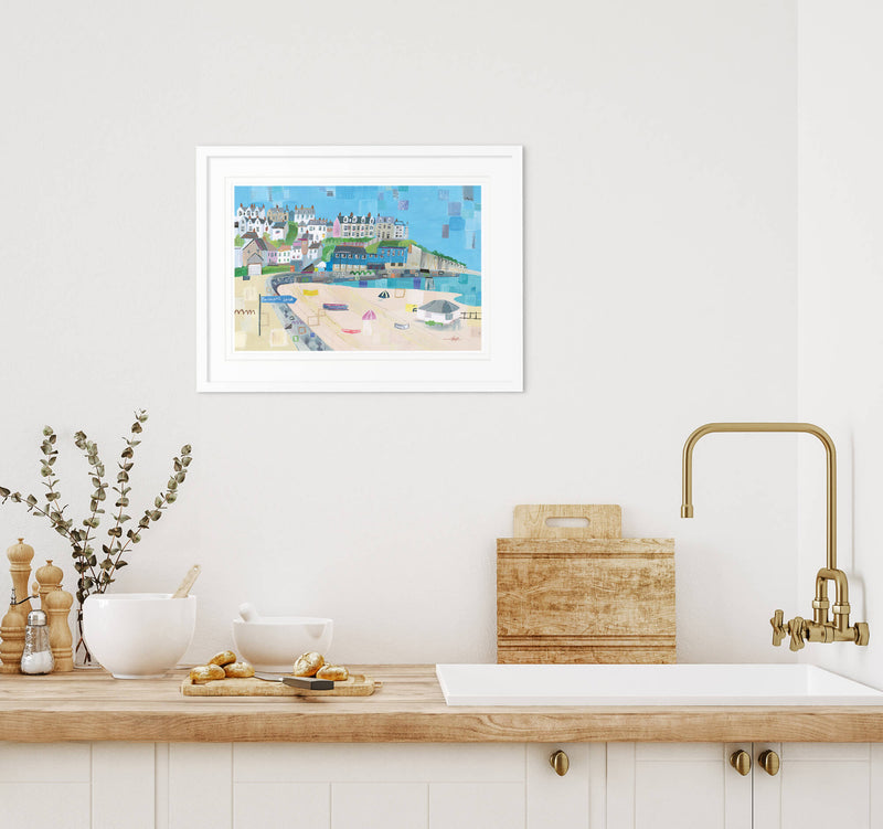 Framed Print-LP177F - Perranporth Beach-Whistlefish