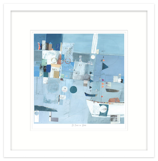Framed Print-LP33F - St Ives in Blue-Whistlefish