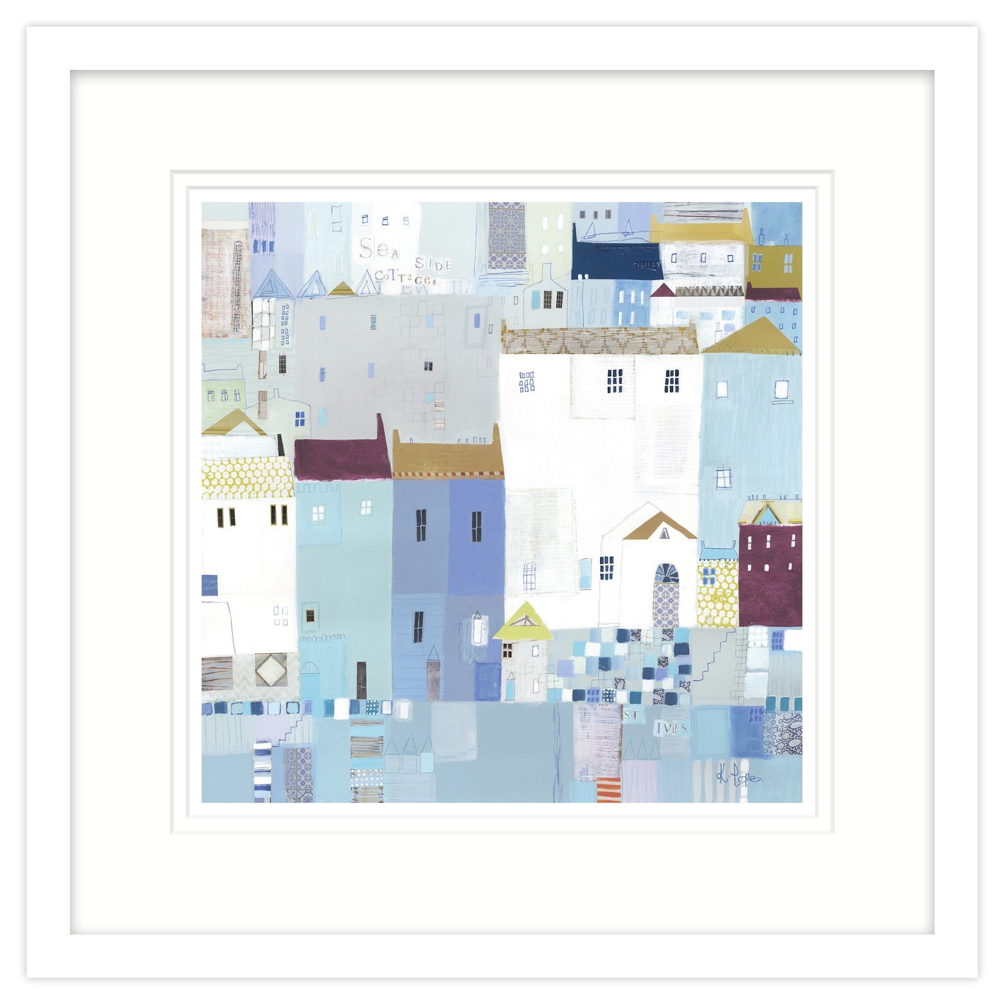 Framed Print-LP64F - Seaside Cottage Framed-Whistlefish