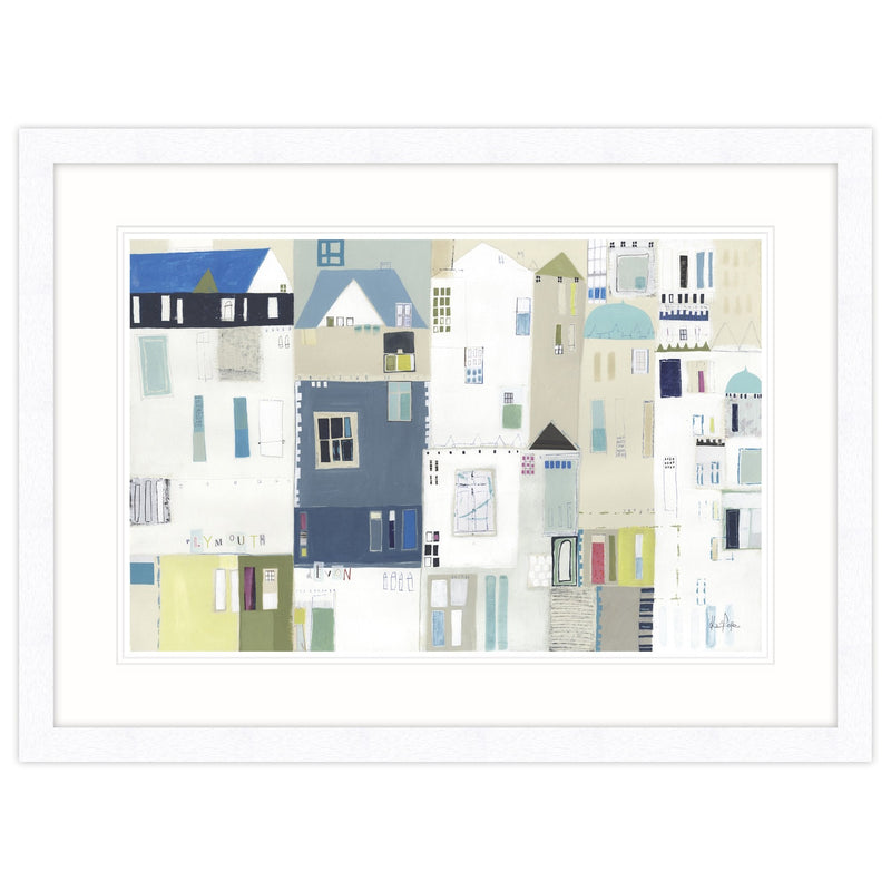 Framed Print-LP67F - Patchwork Plymouth Framed-Whistlefish