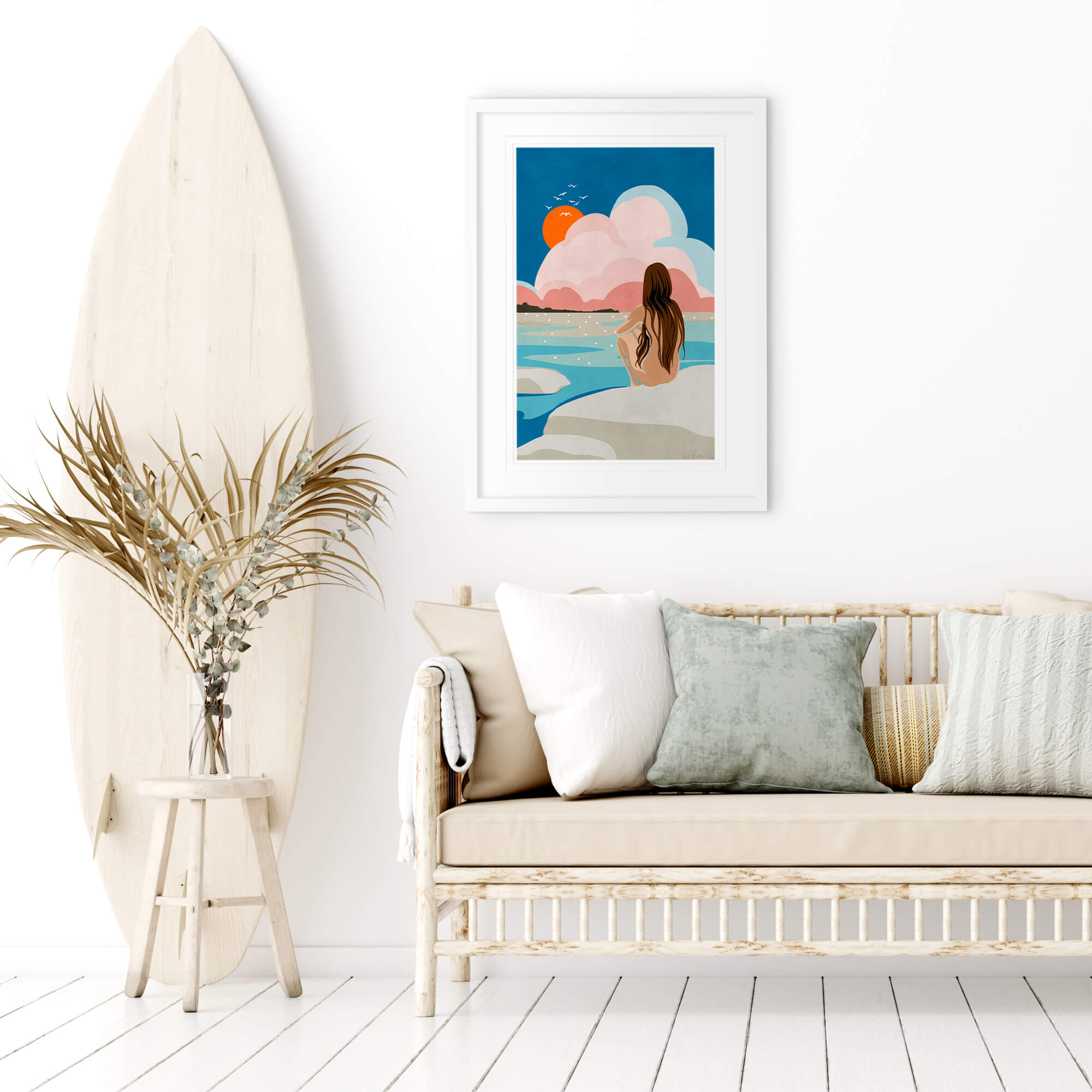 Framed Print-LUC09F - Ocean Child Large-Whistlefish